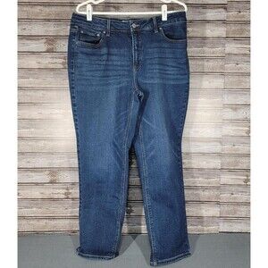 Time and Tru Jeans - Womens Size 14 Short - Blue Denim - Stretch - Straight Leg